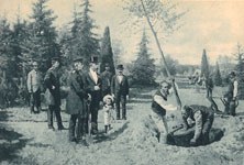 Besuch von Feldmarschall Graf Molke 1888 im Arboretum