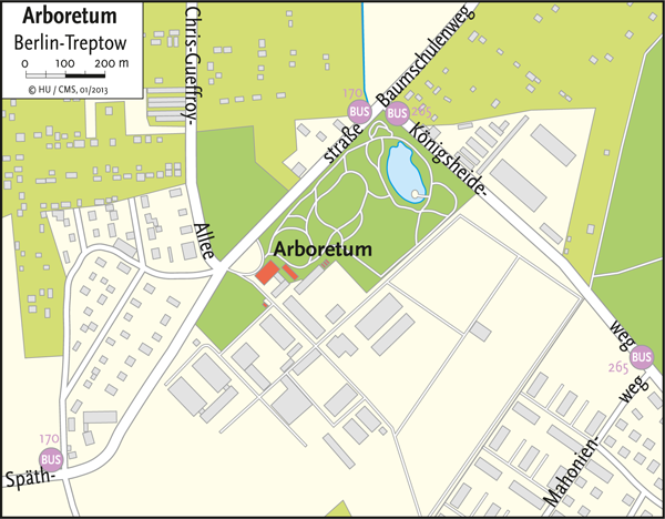 Lageplan Arboretum