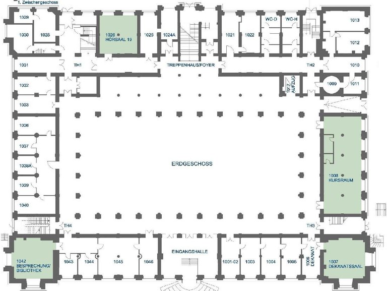 Raumplan INV42, EG